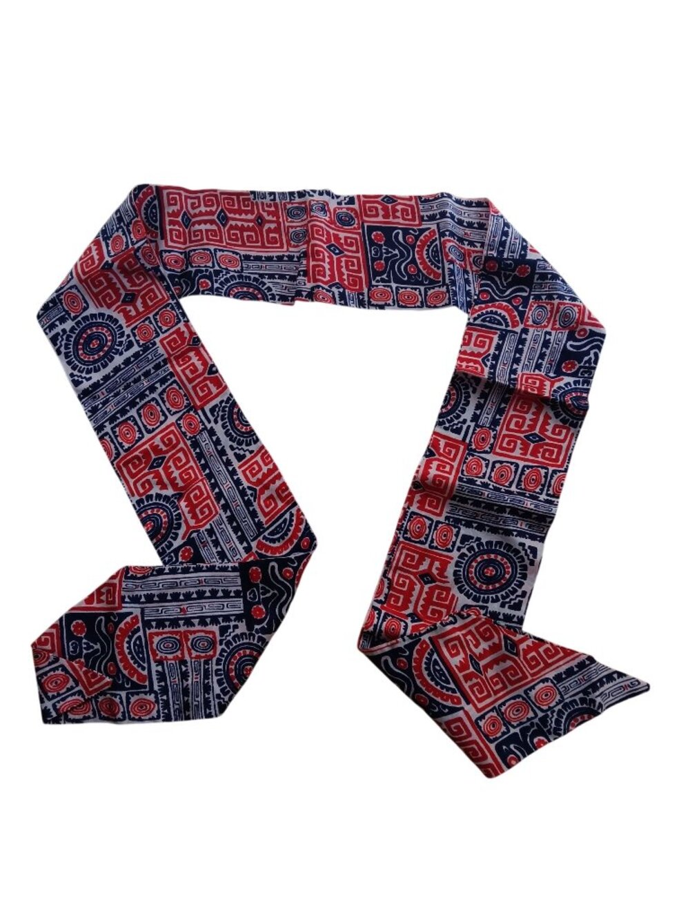 True Vintage Mod Girl Neck Scarf 1960's 56" Mod Groovy Psyachedlic Wrap Acetate